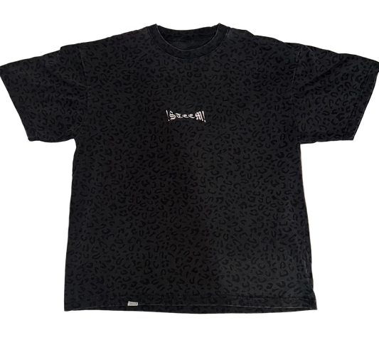 BLACK LEOPARD TEE